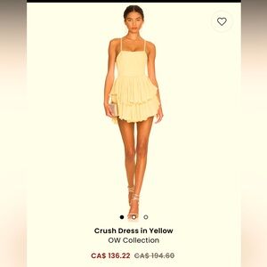 FABULOUS OW CRUSH DRESS IN YELLOW